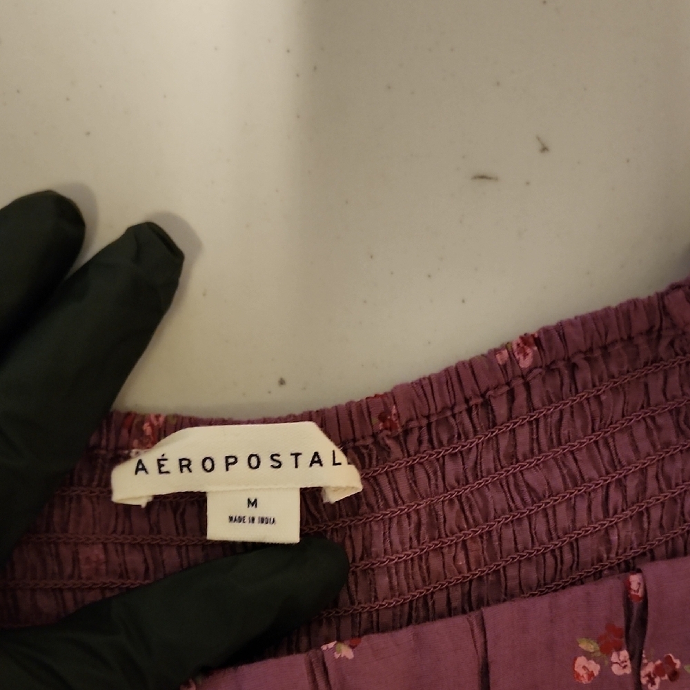 Aeropostale Mauve Floral Midi Dress - Picture 2 of 7